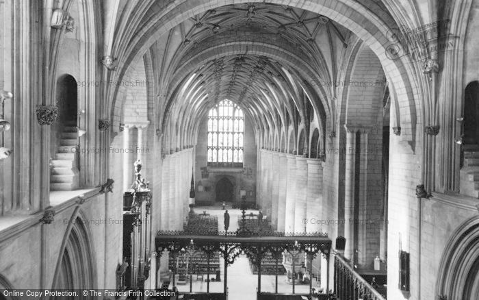 Photo of Tewkesbury, Abbey, Interior c.1955