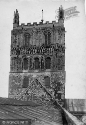 Abbey, Norman Tower 1893, Tewkesbury