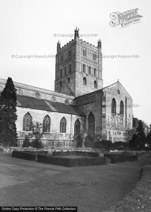 Photo of Tewkesbury, Abbey, Norman Tower c.1955