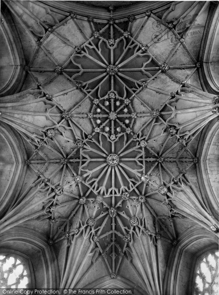 Photo of Tewkesbury, Abbey, The Chancel Roof c.1955