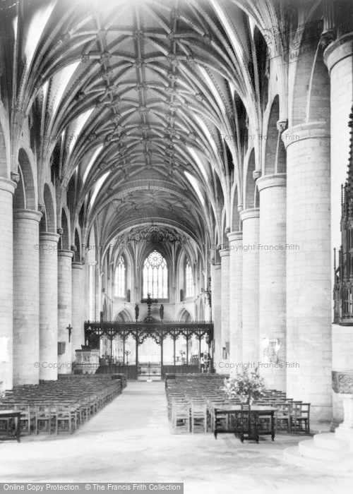Photo of Tewkesbury, Abbey, The Nave c.1955
