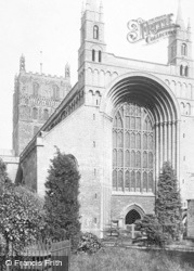 Abbey, West Front 1891, Tewkesbury