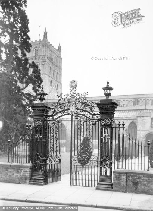 Photo of Tewkesbury, Abbey, Wrought Iron Gates c.1955