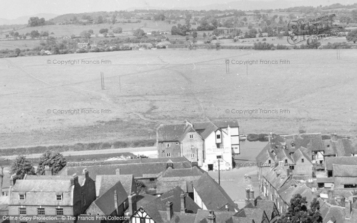 Photo of Tewkesbury, Bell Hotel And Mill From Abbey Tower c.1960
