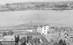 Bell Hotel And Mill From Abbey Tower c.1960, Tewkesbury