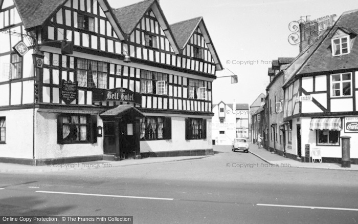Photo of Tewkesbury, Bell Hotel And Mill Street c.1955