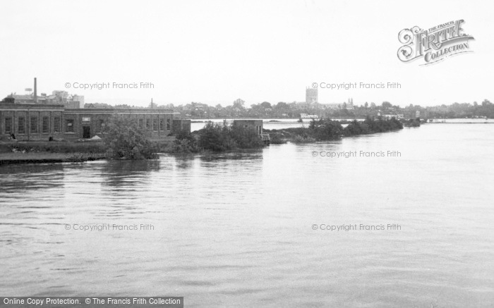 Photo of Tewkesbury, From Mythe Bridge c.1955