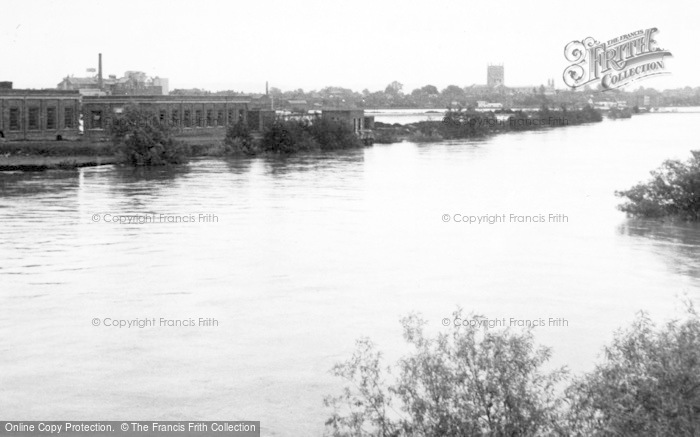 Photo of Tewkesbury, From Mythe Bridge c.1955