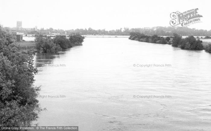 Photo of Tewkesbury, From Mythe Bridge c.1955