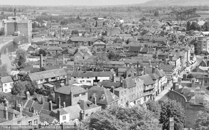 Photo of Tewkesbury, From The Abbey Tower c.1960