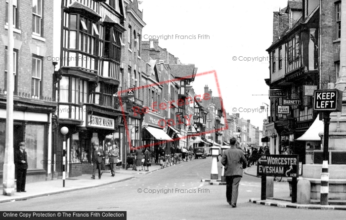 Photo of Tewkesbury, High Street c.1955