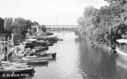River Avon And Boating Station c.1955, Tewkesbury