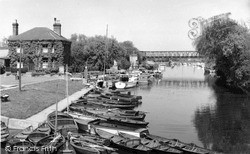 Tewkesbury, River Avon from King John's Bridge c1965