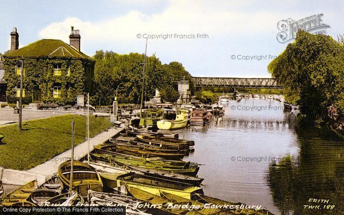 Photo of Tewkesbury, River Avon From King John's Bridge c.1965