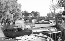 The Bridge And Boating Station c.1955, Tewkesbury
