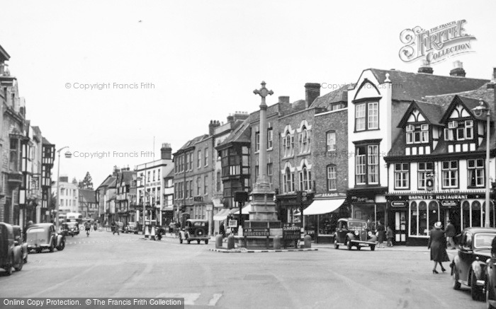 Photo of Tewkesbury, The Cross And Church Street c.1955