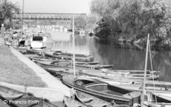 The River From King John's Bridge c.1965, Tewkesbury
