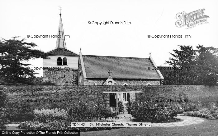 Photo of Thames Ditton, St Nicholas' Church c.1960