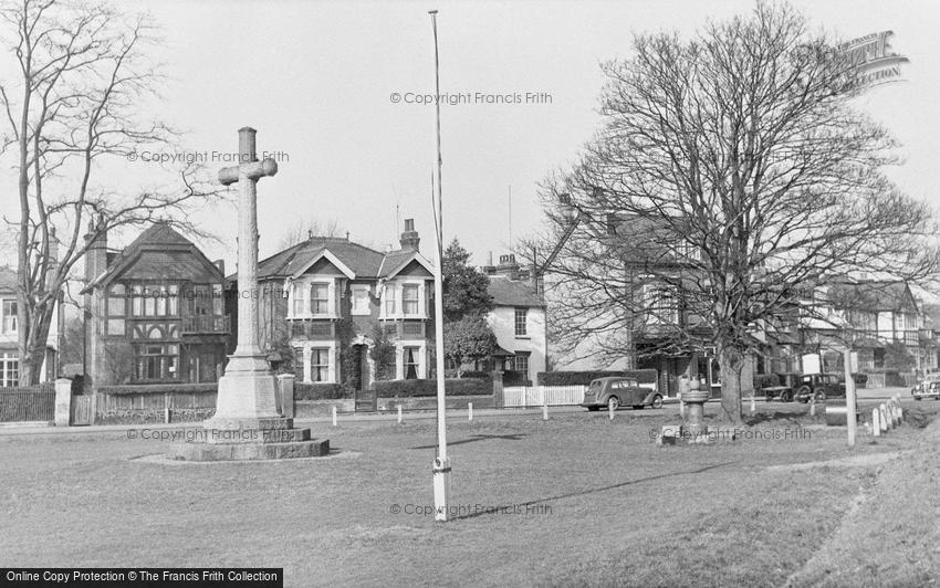 Thames Ditton, War Memorial at Giggs Hill Green c1955