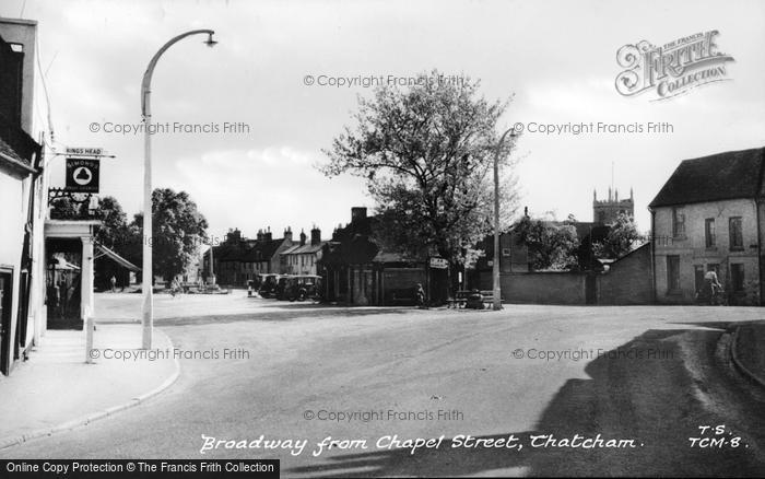 Photo of Thatcham, Broadway, From Chapel Street c.1955