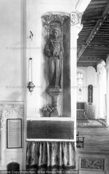 Photo of Thaxted, Church, Statue Of St Francis c.1955