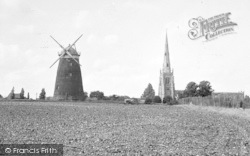 Old Windmill And Church c.1950, Thaxted