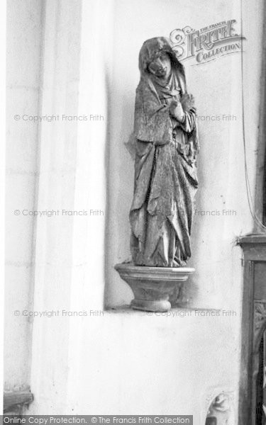 Photo of Thaxted, Parish Church, 13th Century Carved Statue c.1950