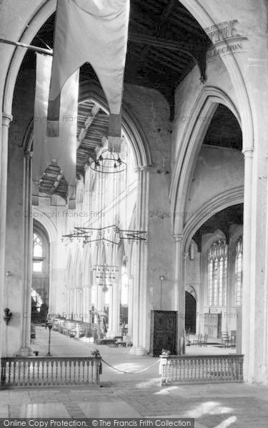 Photo of Thaxted, Parish Church Interior c.1950