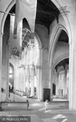Parish Church Interior c.1950, Thaxted