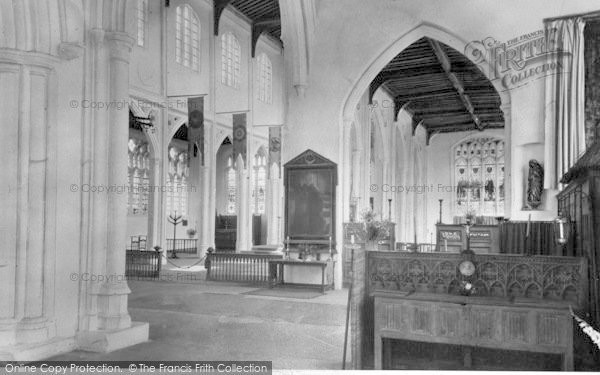 Photo of Thaxted, Parish Church Interior c.1955