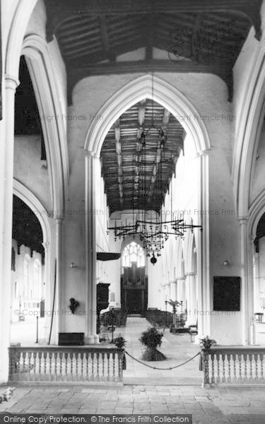 Photo of Thaxted, Parish Church Nave c.1955