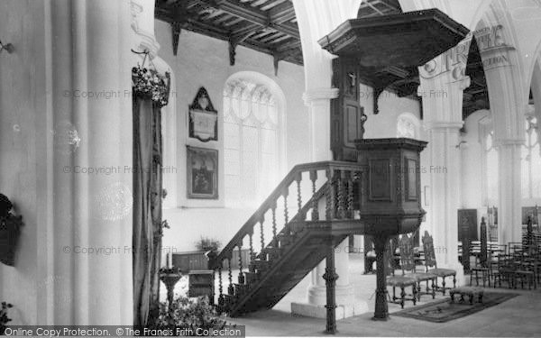 Photo of Thaxted, Parish Church, The Pulpit c.1955