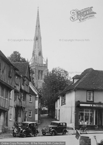 Photo of Thaxted, Stoney Lane From Town Street c.1950