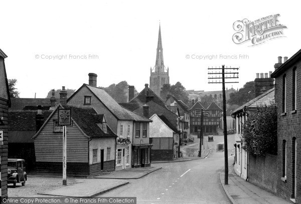 Photo of Thaxted, Town Street From Mill End c.1950