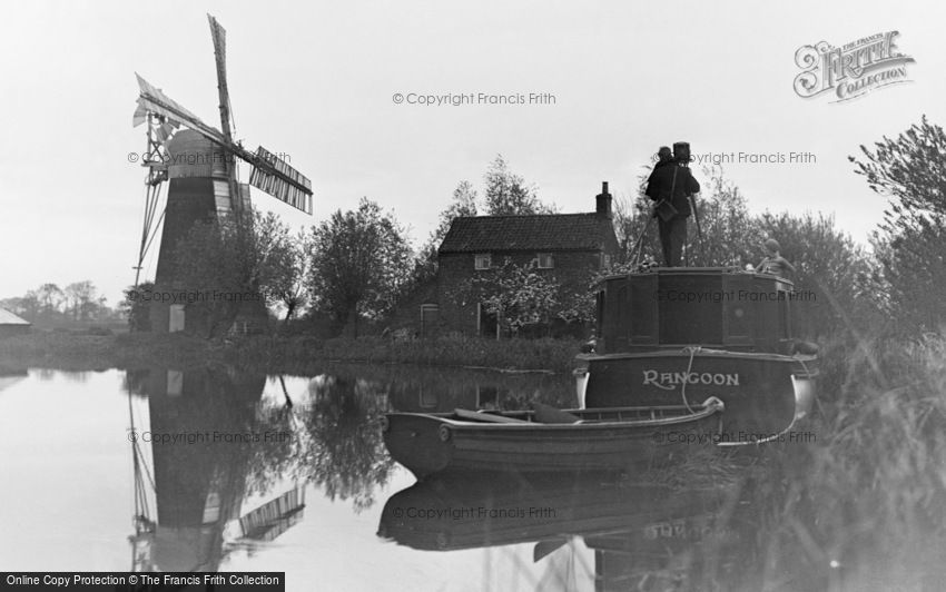 The Broads, a Photographer at Hunsett Mill c1935