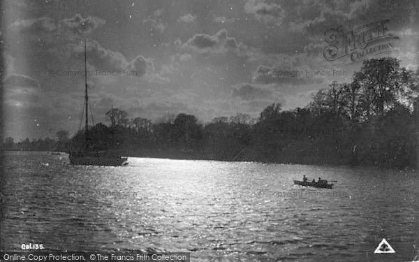 Photo of The Broads, Boat Returns At Evening c.1939