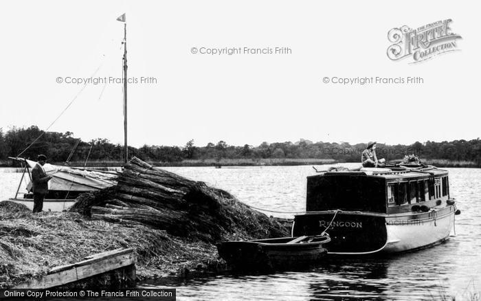 Photo of The Broads, Boats At The Staithe, Ranworth Broad c.1931