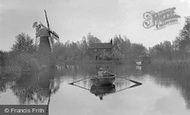 The Broads, Hunsett Mill on the River Ant at Stalham c1925