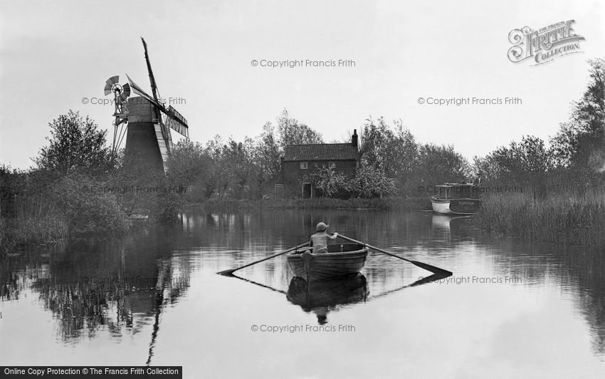 The Broads, Hunsett Mill on the River Ant at Stalham c1925