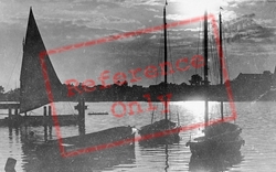 The Broads, The Sun's Parting Glow c.1939, The Norfolk Broads