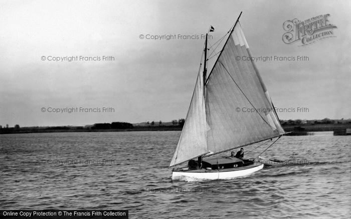 Photo of The Broads, With The Wind, Hickling Broad c.1931