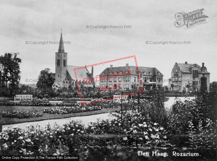 Photo of The Hague, Jozef Israels Rosarium And Sint Paschalis Baylonkerk c.1925