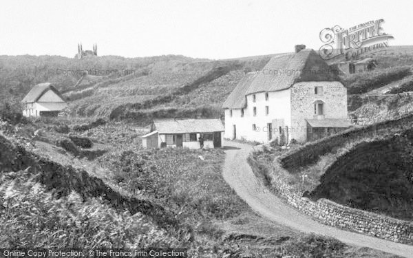 Photo of The Lizard, Church Cove, The Mariners And St Wynwallow's Church 1911