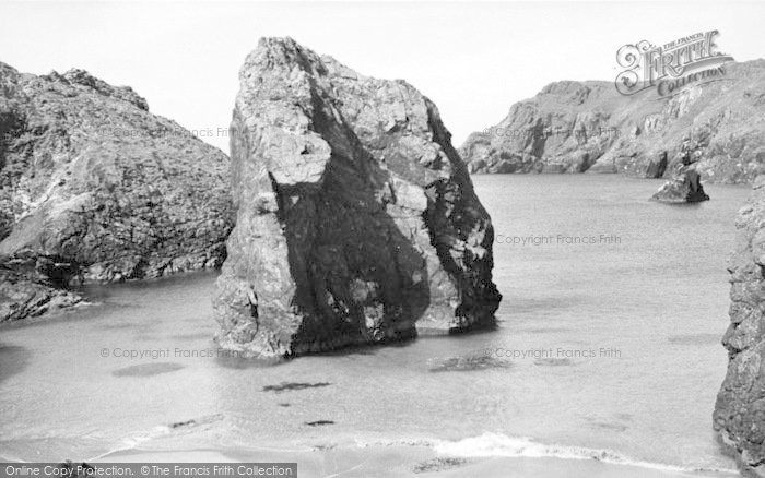 Photo of The Lizard, Steeple Rock Kynance Cove c.1950