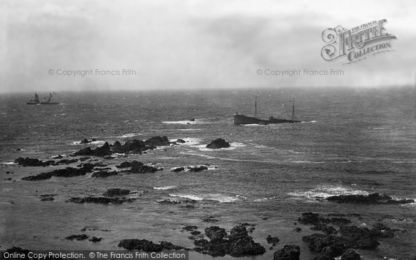 Photo of The Lizard, Wreck Off The Lizard 1890