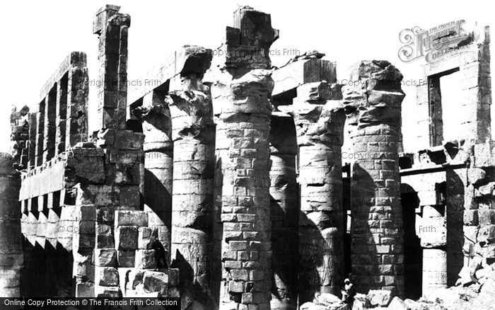 Photo of Thebes, Exterior Of The Hall Of Columns, Karnak 1857