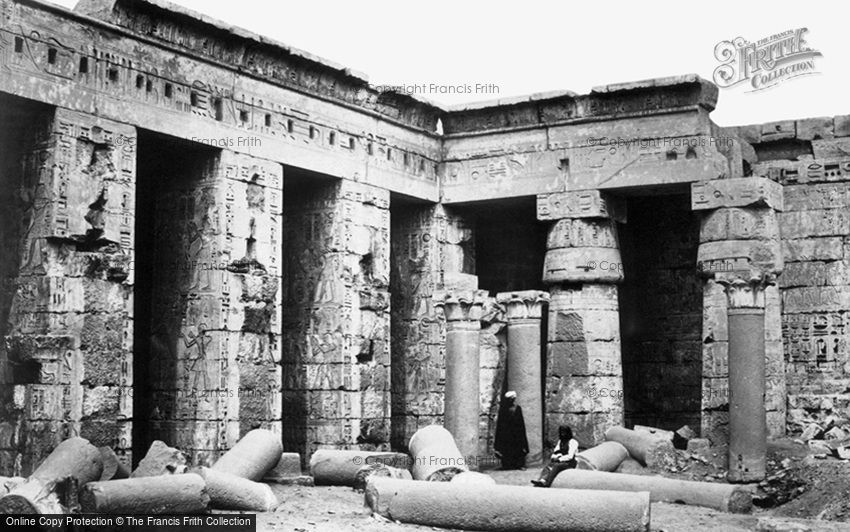 Thebes, Medinet Habou, interior court 1857