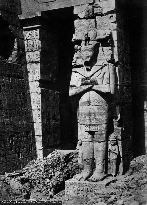 Thebes, Osiridae Pillar at Medinet-Haboo 1860