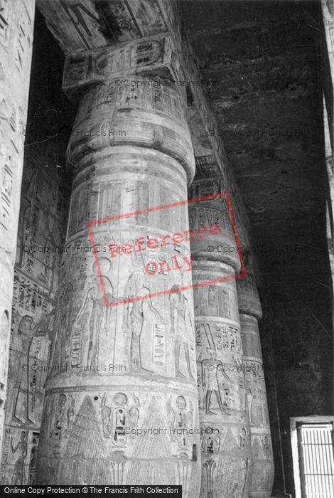 Photo of Thebes, Painted Columns, Medinet Habu 1999