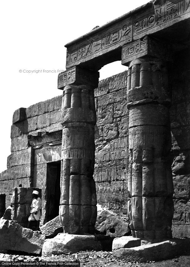 Thebes, Portico of the Temple of Goorneh 1860